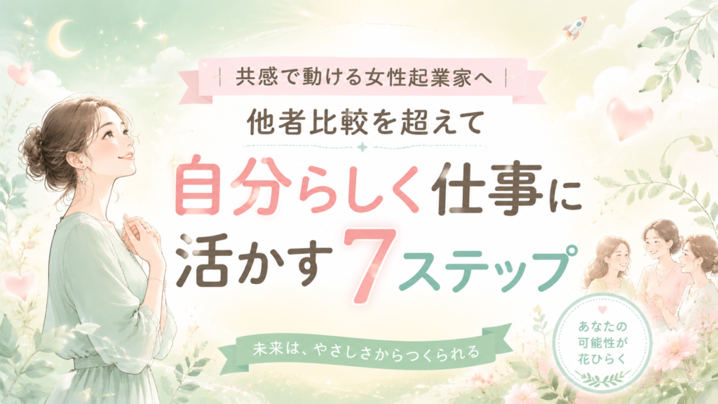 共感で動ける女性起業家へ｜他者比較を超えて自分らしく仕事に活かす7ステップ