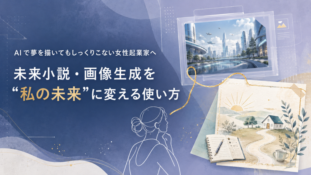 AIで夢を描いてもしっくりこない女性起業家へ｜未来小説・画像生成を“私の未来”に変える使い方
